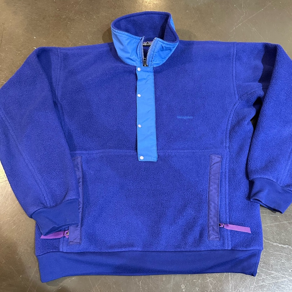 Patagonia Men’s Vintage Rare Half Zip Synchilla Snap-T Fleece - Small - Blue